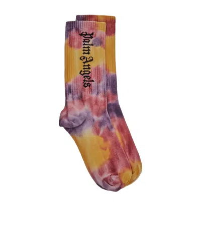 Palm Angels Logo Socks In Multicolor