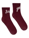 Palm Angels Logo Socks In Red