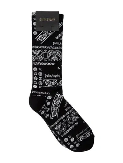 Pre-owned Palm Angels Logo Socks  W/tags In Black