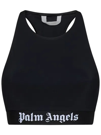 Palm Angels Logo Sport Top In Black