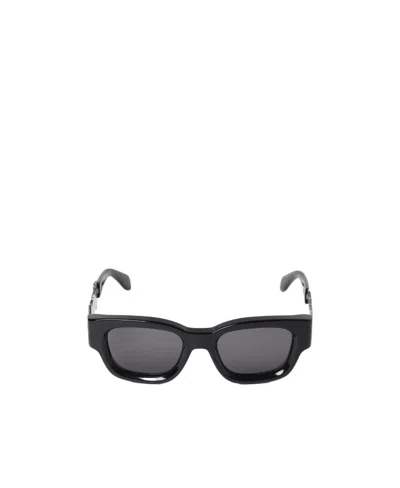 Palm Angels Logo Square Sunglasses In Black