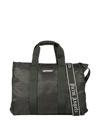 Palm Angels Logo-strap Changing Bag In Black