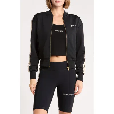 Palm Angels Logo Stripe Jacket In Black