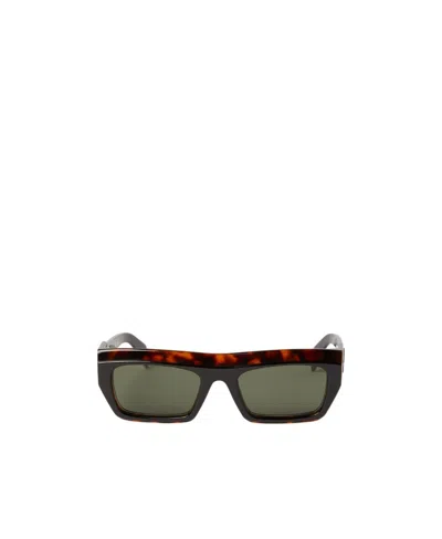 Palm Angels Logo Sunglasses In Green