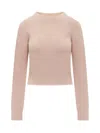 Palm Angels Knit Crew-neck Sweater With Ribbed Cuffs And Hemline