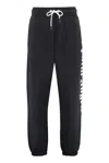Palm Angels Cotton Track-pants Logo Detail In Black