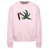 Palm Angels Logo Sweatshirt In Gold