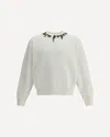 Palm Angels White Cotton Sweatshirt In White