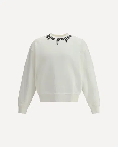 Palm Angels Logo Sweatshirt In White