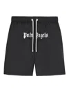 Palm Angels Logo Swim Shorts In Black