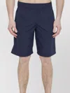 Palm Angels Logo Swimshorts Featuring Pockets In Blue
