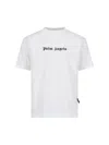 Palm Angels White Short-sleeved T-shirt With Monogram Pa Embroidery