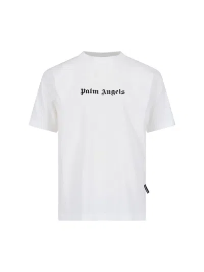 PALM ANGELS LOGO T-SHIRT - WHITE