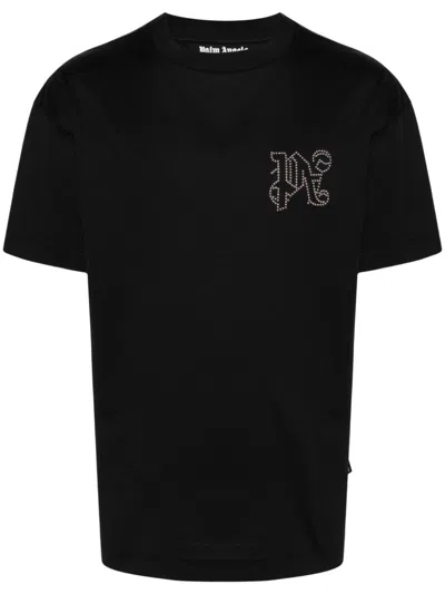 Palm Angels Logo T-shirt In Black