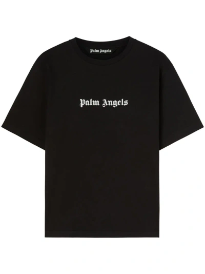 Palm Angels Logo T-shirt In Black  