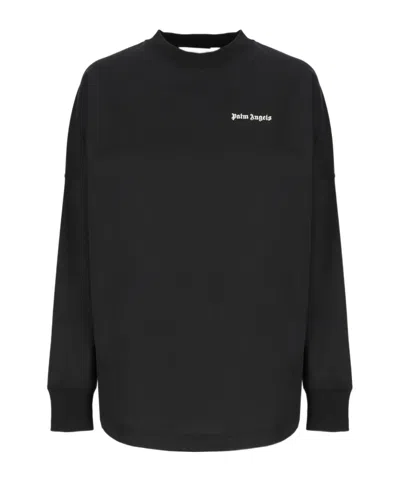 Palm Angels Logo T-shirt In Black