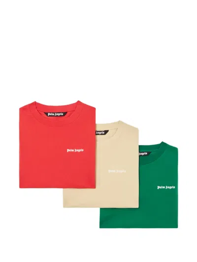 Palm Angels Logo T-shirt (pack Of Three) In Multi