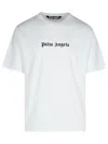 Palm Angels White Short-sleeved T-shirt With Monogram Pa Embroidery In White