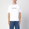 Palm Angels White Short-sleeved T-shirt With Monogram Pa Embroidery