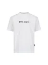 Palm Angels White Short-sleeved T-shirt With Monogram Pa Embroidery