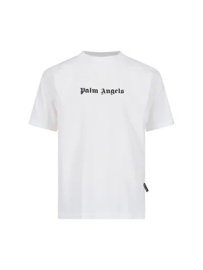 PALM ANGELS PALM ANGELS LOGO T-SHIRT – WHITE