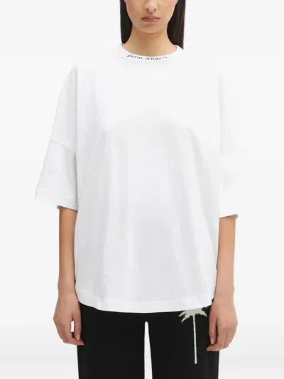 Palm Angels Logo T-shirt In White