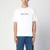 Palm Angels White Short-sleeved T-shirt With Monogram Pa Embroidery In White