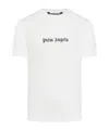 Palm Angels White Short-sleeved T-shirt With Monogram Pa Embroidery In White