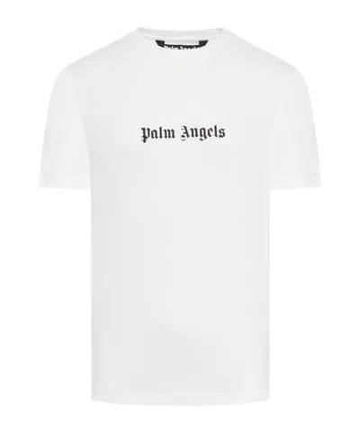 PALM ANGELS PALM ANGELS LOGO PRINTED CREWNECK T-SHIRT