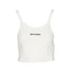 Palm Angels Logo-print Cotton Tank Top In White
