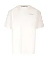 Palm Angels White T-shirt With Frontal Logo In White