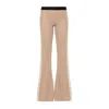 Palm Angels Side Stripe Detailed Flared Trousers In Beige