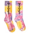 Palm Angels Logo Tie-dye Cotton-blend Socks In Multicoloured