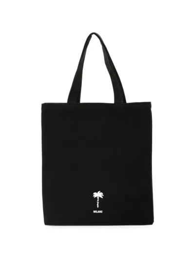 Palm Angels Logo Tote Bag In Purple