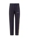 Palm Angels Logo Embroidered Side Stripe Detailed Track Pants In Black
