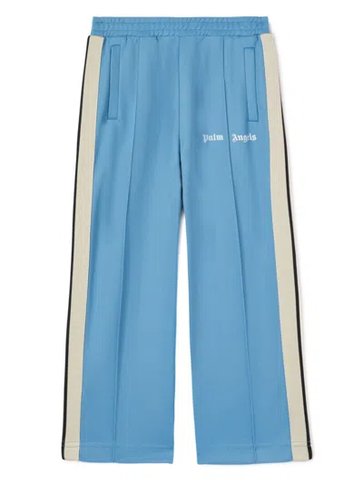 Palm Angels Kids' Logo Track Pants In 蓝色