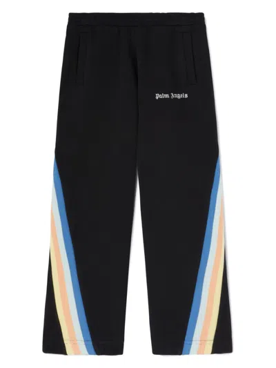 Palm Angels Kids' Logo Track Pants In Black