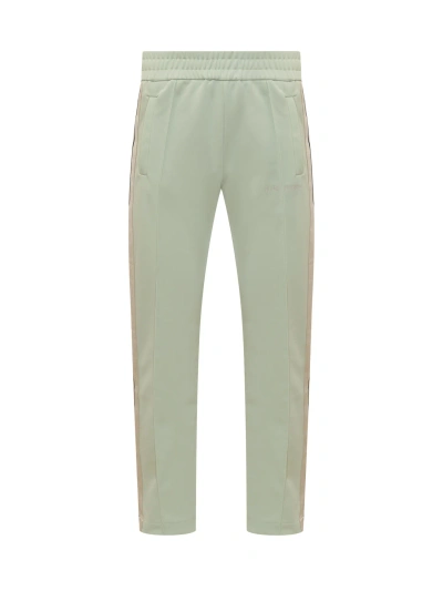Palm Angels Logo Track Trousers In Mint-off White