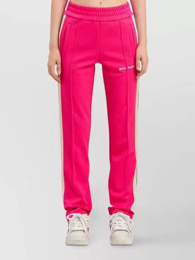 Palm Angels Logo Track Pants With Side Stripe Detailing In Pink