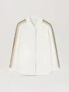 Palm Angels Logo Track Shirt In Neutrals