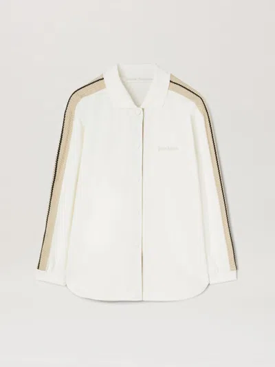 Palm Angels Logo Track Shirt In Neutrals
