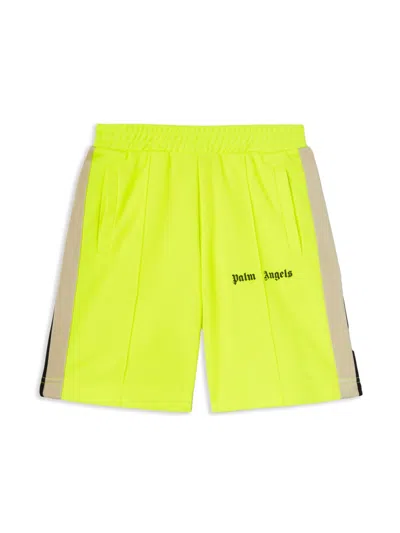 Palm Angels Kids' Logo Track Shorts In 黄色