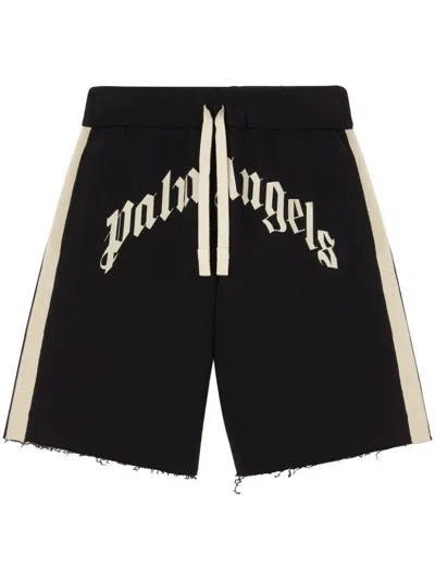 Palm Angels Logo Track Shorts In Black