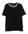 Palm Angels Logo Cotton Crew Neck Regular T Shirt In Black
