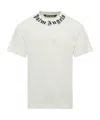 Palm Angels Neck Logo Printed T-shirt In White