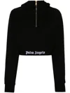 Palm Angels Technical Jersey Sweatshirt In Black