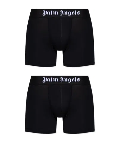 PALM ANGELS PALM ANGELS LOGO WAIST TWO PACK OF BOXERS