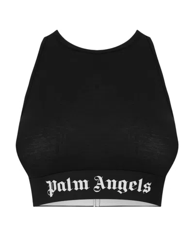 Palm Angels Logo Vest In Black