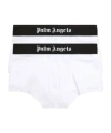 Palm Angels Logo Stretch Cotton Boxer Briefs In White