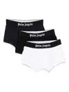 Palm Angels Logo-waistband Boxers (pack Of Three) In Black